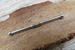 Silver Gay Pride Surgical Steel 316L Barbell Industrial Small Balls 14G (1.6mm) Piercing