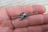 Elephant Ganesh Surgical Steel 316L Barbell Industrial 14G (1.6mm) Piercing 38mm Tiny Balls