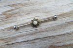 Custom Lengths Opal Bronze Small Sun Surgical Steel 316L Barbell Industrial Small Balls 14G (1.6mm) Piercing