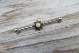 Custom Lengths Opal Bronze Small Sun Surgical Steel 316L Barbell Industrial Small Balls 14G (1.6mm) Piercing