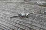 Opal Silver Ion Plated Custom Lengths Spiked Sun Surgical Steel 316L Barbell Industrial Small Balls 14G (1.6mm) Piercing 32mm 35mm 38mm