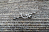 Crescent Moon Silver Ion Plated Surgical Steel 316L Barbell Industrial Small Balls 14G (1.6mm) Piercing 32mm 35mm 38mm