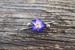 White Flower Cos Play Girly Surgical Steel 316L Barbell Industrial Small Balls 14G (1.6mm) Piercing 38mm Hawaiian Flower