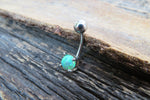Rose Gold Ion Plated Fire Opal Belly Ring 14g (1.6mm) Piercing VCH