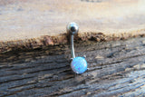 Blue Fire Opal Belly Ring 14g (1.6mm) Piercing VCH