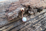 Green Fire Opal Belly Ring 14g (1.6mm) Piercing VCH