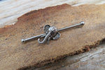 Elephant Ganesh Surgical Steel 316L Barbell Industrial 14G (1.6mm) Piercing 38mm Tiny Balls