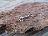 Saturn Hematite Cartilage Tragus Barbell 16G (1.2mm) Piercing
