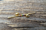 Silver Gay Pride Surgical Steel 316L Barbell Industrial Small Balls 14G (1.6mm) Piercing