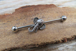 Elephant Ganesh Surgical Steel 316L Barbell Industrial 14G (1.6mm) Piercing 38mm Tiny Balls