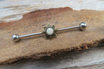 Custom Lengths Opal Bronze Small Sun Surgical Steel 316L Barbell Industrial Small Balls 14G (1.6mm) Piercing