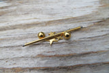 Silver IP Star Surgical Steel 316L Barbell Industrial Small Balls 14G (1.6mm) Piercing