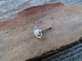 Saturn Hematite Cartilage Tragus Barbell 16G (1.2mm) Piercing