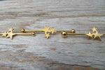 Gold IP Stars Surgical Steel 316L Barbell Industrial Small Balls 14G (1.6mm) Piercing