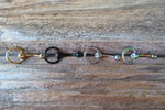 Black IP Custom Lengths Crystal Knocker Belly Ring VCH Ring 14g (1.6mm) Piercing