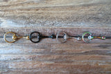 Black IP Custom Lengths Crystal Knocker Belly Ring VCH Ring 14g (1.6mm) Piercing