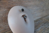 Amethyst Floating Minimalist Petite Custom Lengths Crystal Flower Gems Belly Ring 14g VCH Internally Threaded Piercing
