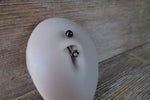 Black Obsidian Floating Minimalist Petite Custom Lengths Crystal Flower Gems Belly Ring 14g VCH Internally Threaded Piercing