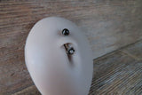 Amethyst Floating Minimalist Petite Custom Lengths Crystal Flower Gems Belly Ring 14g VCH Internally Threaded Piercing