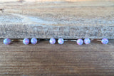 Floating Internally Threaded Gold IP 5mm White Fire Opal Surgical Steel Belly Ring 14G (1.6mm) VCH Piercing Minimalist Custom Lengths