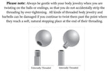 Floating Clear Crystal Gems Minimalist Custom Lengths Crystal Flower Gems Belly Ring 14g VCH Internally Threaded Piercing