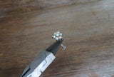 Floating Clear Crystal Gems Minimalist Custom Lengths Crystal Flower Gems Belly Ring 14g VCH Internally Threaded Piercing