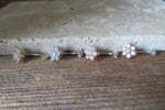 Floating Clear Crystal Gems Minimalist Custom Lengths Crystal Flower Gems Belly Ring 14g VCH Internally Threaded Piercing