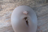 Floating Clear Crystal Gems Minimalist Custom Lengths Crystal Flower Gems Belly Ring 14g VCH Internally Threaded Piercing