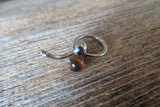 Vertical Hood Piercing Yellow Tiger Eye 14G 12G 10G Slave Ring VCH Curved Barbell Jewelry 14G (1.6mm) 12G (2.0mm) 10G (2.5mm) VCH Belly Ring