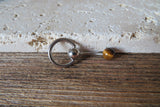 Vertical Hood Piercing Yellow Tiger Eye 14G 12G 10G Slave Ring VCH Curved Barbell Jewelry 14G (1.6mm) 12G (2.0mm) 10G (2.5mm) VCH Belly Ring