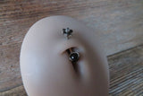 Amethyst Floating Minimalist Petite Custom Lengths Crystal Flower Gems Belly Ring 14g VCH Internally Threaded Piercing