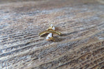 Gold IP Minimalist Crystal Gems Belly Ring 14g Internally Threaded Piercing