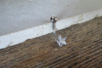 Silver Star Zirconia Belly Ring 14g (1.6mm) Piercing