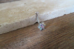 Floating Clear Crystal Gems Minimalist Custom Lengths Crystal Flower Gems Belly Ring 14g VCH Internally Threaded Piercing