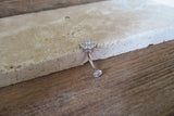 Floating Clear Crystals Minimalist Custom Lengths Crystal Flower Gems Belly Ring 14g VCH Internally Threaded Piercing