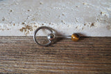 Vertical Hood Piercing Red Tiger Eye 14G 12G 10G Slave Ring VCH Curved Barbell Jewelry 14G (1.6mm) 12G (2.0mm) 10G (2.5mm) VCH Belly Ring
