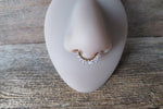 Silver IP Petite Crystal Gems Faux Fake Septum Non Piercing