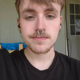 4G 6G 8G 10G 12G 14G 16G Horseshoe Extra Long 12mm Spike Surgical Steel Piercing 10G (2.5mm) 12G (2.0mm) 14G (1.6mm) Thick Septum Spiked