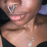 4G 6G 8G 10G 12G 14G 16G Horseshoe Extra Long 12mm Spike Surgical Steel Piercing 10G (2.5mm) 12G (2.0mm) 14G (1.6mm) Thick Septum Spiked